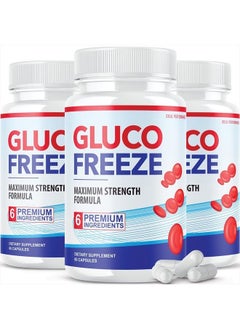 IDEAL PERFORMANCE (3 Pack) Glucofreeze Pills - Official Formula Gluco Freeze Pills - Glucofreeze Pills Sugar, Gluco Freeze Dietary Supplement, GlucoFreeze Advanced Strength Formula with Cinnamon Bark (180 Capsules)  - Image 1