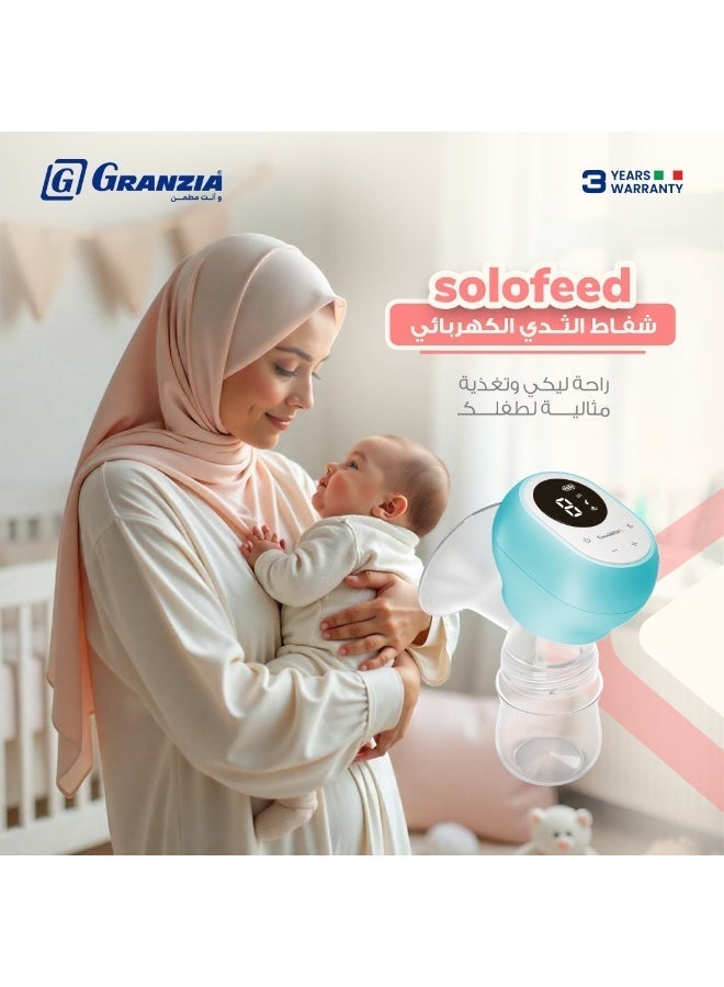 Granzia Solofeed Electric Breast Pump – 3 Pumping Modes, Soft Silicone Cushion, Touch Control, Rechargeable Battery, Type-C Charging, Lightweight & Portable - Image 3