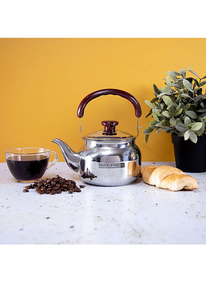 Royalford 1000Ml/33.5Oz Stainless Steel Tea Kettle Stain Resistant Dish Washer Safe Mirror Finish Body Heat Resistant Phenolic Handle Multi Color 16.5X11X15 Cm - Image 2