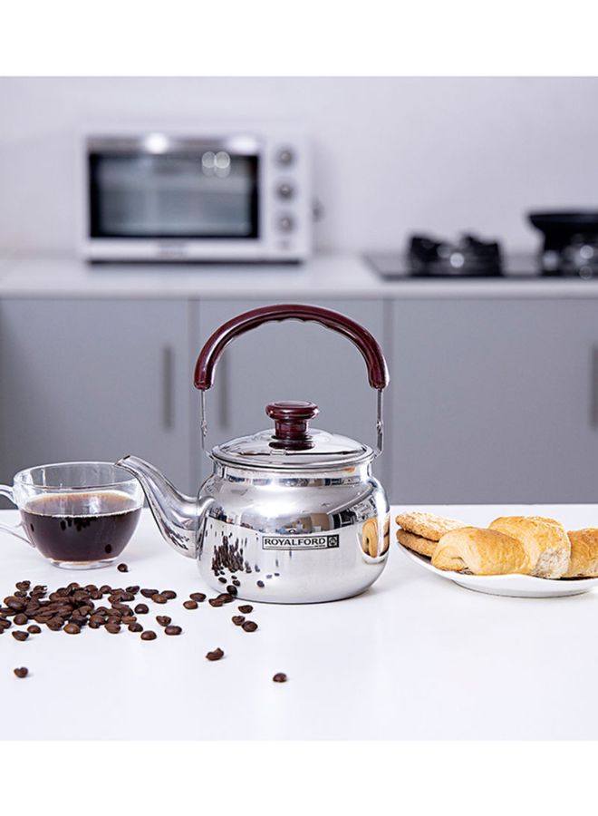 Royalford 1000Ml/33.5Oz Stainless Steel Tea Kettle Stain Resistant Dish Washer Safe Mirror Finish Body Heat Resistant Phenolic Handle Multi Color 16.5X11X15 Cm - Image 4