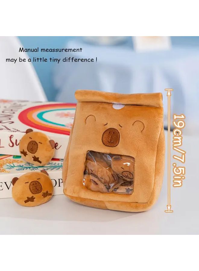 Capybara Plush Toy Bag Large Stuffed Animal Soft Furry Gift For Christmas - Image 2
