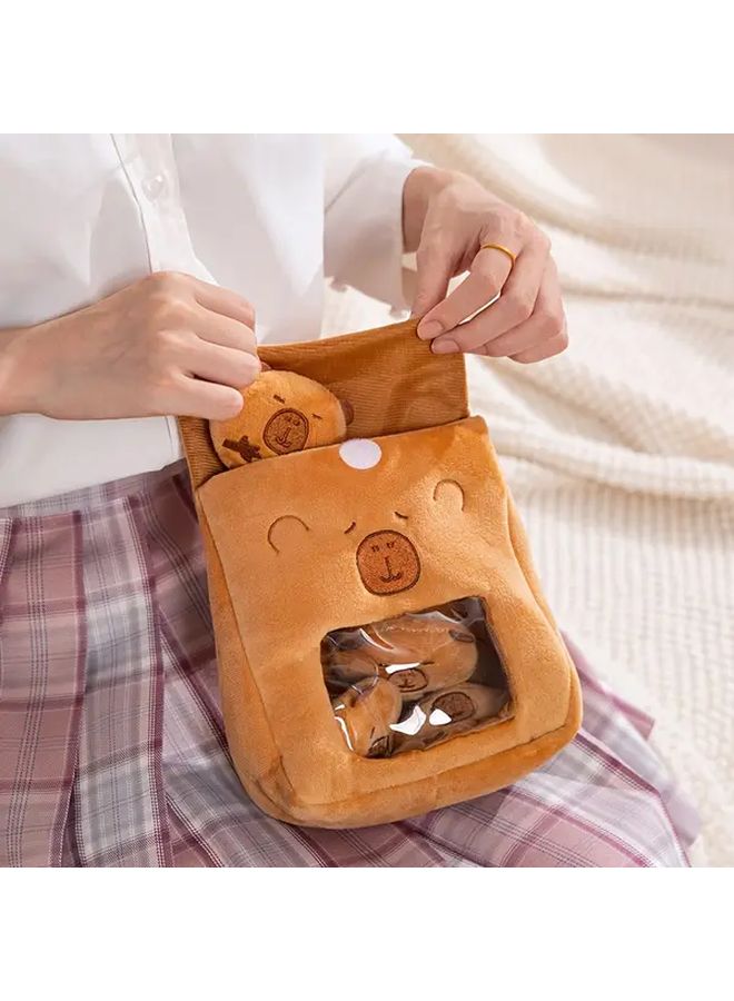 Capybara Plush Toy Bag Large Stuffed Animal Soft Furry Gift For Christmas - Image 4