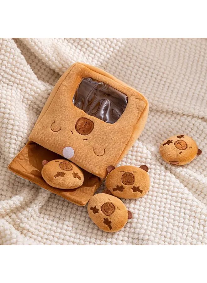 Capybara Plush Toy Bag Large Stuffed Animal Soft Furry Gift For Christmas - Image 5