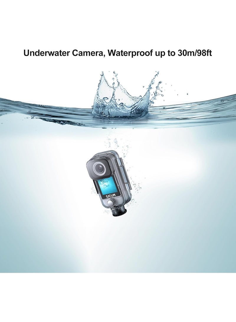 أس جي كام كاميرا جيب اكشن C300 4K30fps، كاميرا رياضية تعمل باللمس 1.33 بوصة، 2.4G/5G واي فاي مزدوج 20MP، كاميرا خوذة 6 محاور، مقاومة للماء حتى 30 م من اس جيه كام - Image 5