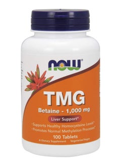 now TMG Betaine Trimethylglycine 1000 Mg Liver Support 100 Tablets  - Image 1