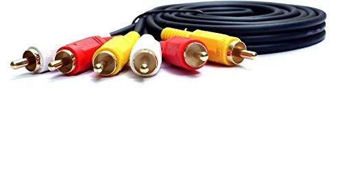 LOTA 3RCA Male to 3RCA Male AV Cable, Gold-Plated Stereo Audio Video TV-Out Cable for LED TV, LCD, Home Theater, DVD Player, Laptop, PC – Composite RCA Cable Compatible with Gaming Consoles - Image 3