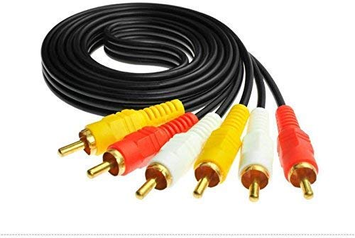 LOTA 3RCA Male to 3RCA Male AV Cable, Gold-Plated Stereo Audio Video TV-Out Cable for LED TV, LCD, Home Theater, DVD Player, Laptop, PC – Composite RCA Cable Compatible with Gaming Consoles - Image 2