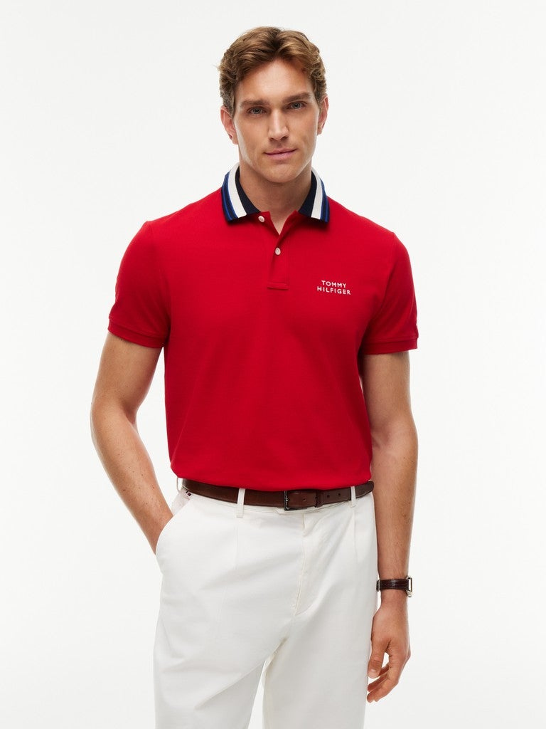 TOMMY HILFIGER Regular Fit Tipped Collar Polo Shirt - Image 1