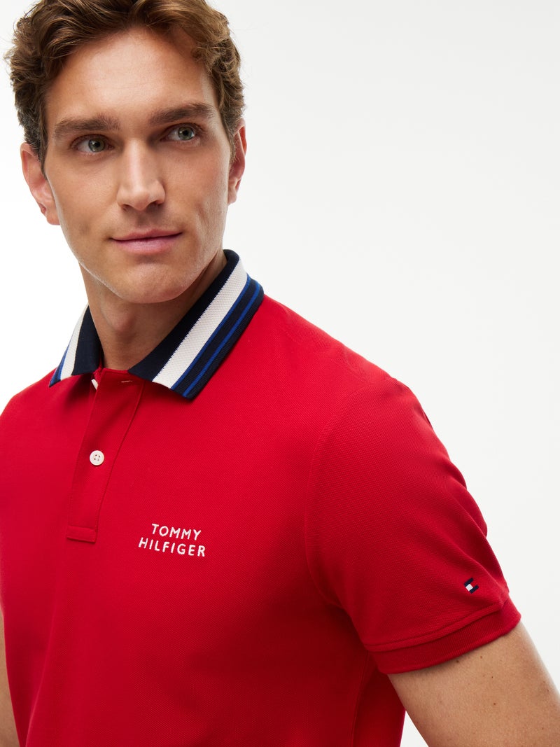 TOMMY HILFIGER Regular Fit Tipped Collar Polo Shirt - Image 2