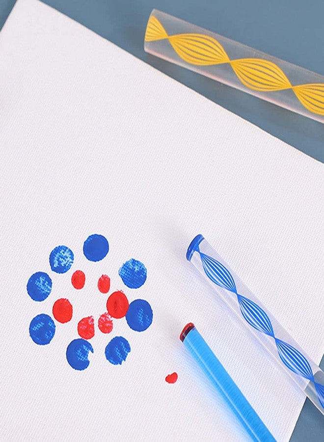 Teensery 8 Pcs Acrylic Rods Mandala Dotting Tools for Painting Pottery Clay Polymer Craft Nail Art (Clear) - Image 4