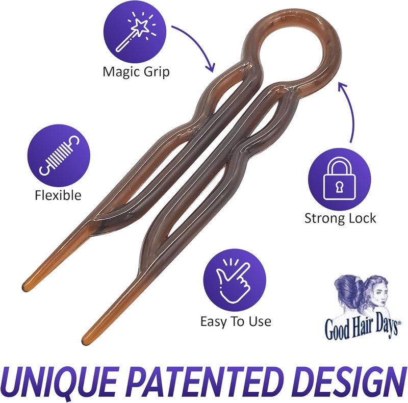 Good Hair Days Magic-Grip Hair Pins Set of 10 in Tortoise Shell - Image 5