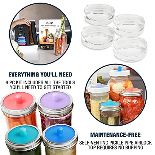 Masontops Complete Mason Jar Fermentation Kit - Easy Small/Regular Mouth Jars Vegetable Fermenting Set - DIY Equipment Essentials - Image 3