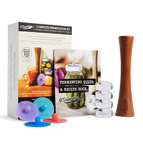 Masontops Complete Mason Jar Fermentation Kit - Easy Small/Regular Mouth Jars Vegetable Fermenting Set - DIY Equipment Essentials - Image 1