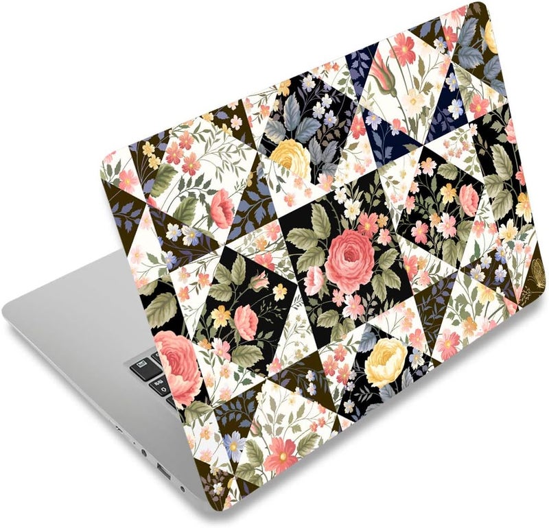 Laptop Skin Sticker Decal,12" 13" 13.3" 14" 15" 15.4" 15.6 inch Laptop Skin Sticker Cover Art Decal Protector Notebook PC (Colorful Flowers)