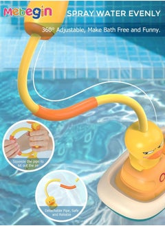 MEBEGIN 8 Pieces Kids Cute Duck Bath Shower Head Toys Set with Anti-bacterial Filter Water Spray Electric Sprinkler,Bathtime Bathroom Toys Birthday Gifts for Girls Boys,Bath Toys for Toddler  - Image 3