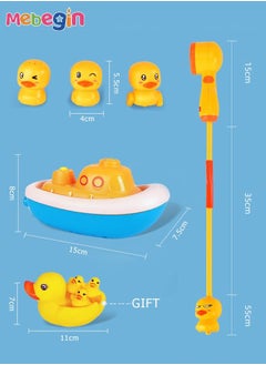 MEBEGIN 8 Pieces Kids Cute Duck Bath Shower Head Toys Set with Anti-bacterial Filter Water Spray Electric Sprinkler,Bathtime Bathroom Toys Birthday Gifts for Girls Boys,Bath Toys for Toddler  - Image 4