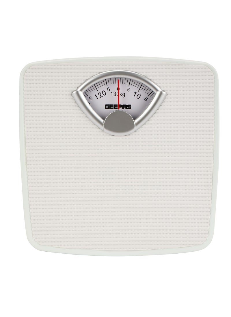 GEEPAS - Mechanic Health Scale , Multi-Purpose Weighing Machine with High Precision | Dial Readings, Weighing Machine for Human Body-Weight Machine, 130 KG Capacity, Bathroom Scale, With Step On Technology - Image 1