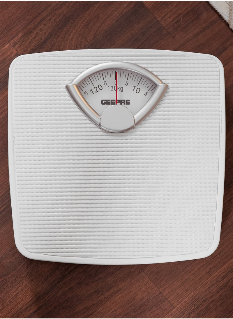 GEEPAS - Mechanic Health Scale , Multi-Purpose Weighing Machine with High Precision | Dial Readings, Weighing Machine for Human Body-Weight Machine, 130 KG Capacity, Bathroom Scale, With Step On Technology - Image 1