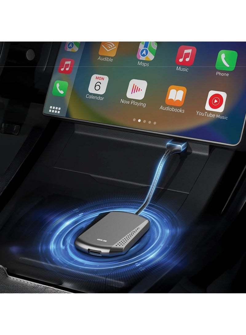 GREEN LION 2 IN 1 CarPlay Adapter 4GB RAM 16GB ROM / Wireless Car Play and Android Auto / Dual-Band WiFi & Bluetooth / Play Google Play, YouTube, Netflix / OTA Upgrades - Black - Image 2