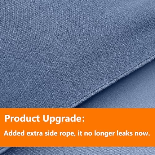 TAIMIT Slate Blue Twin Size Comforter Set - 5 Pieces, Bed in a Bag Bedding Sets with All Season Soft Quilted Warm Fluffy Reversible Comforter,Flat Sheet,Fitted Sheet,1 Pillow Shams,1 Pillowcases - Image 3