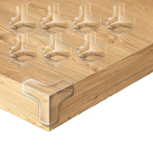 12 Pack Corner Protector Clear Corner Guards Table Edge Protectors Baby Safety Corner Bumpers Covers Furniture  Sharp Corner Baby Proofing T Shaped14x14 x14
