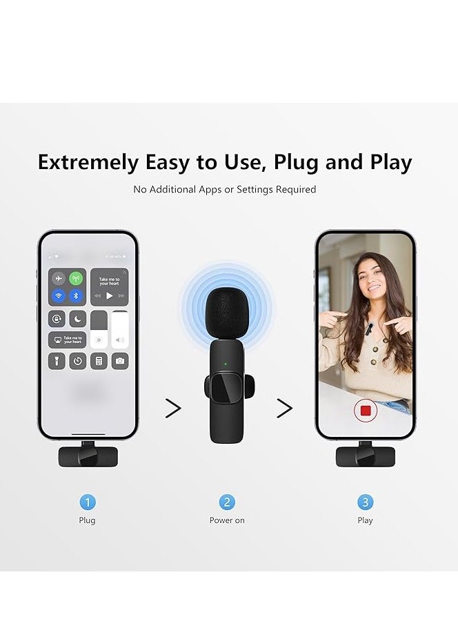 ABJ - Wireless Lavalier Microphone for Phone(USB-C) Dual Wireless Microphone for Video Recording, Live Stream, Vlog, YouTube, TikTok, Facebook, Zoom - Noise Reduction & Plug-Play(No Need App/Bluetooth) - Image 1