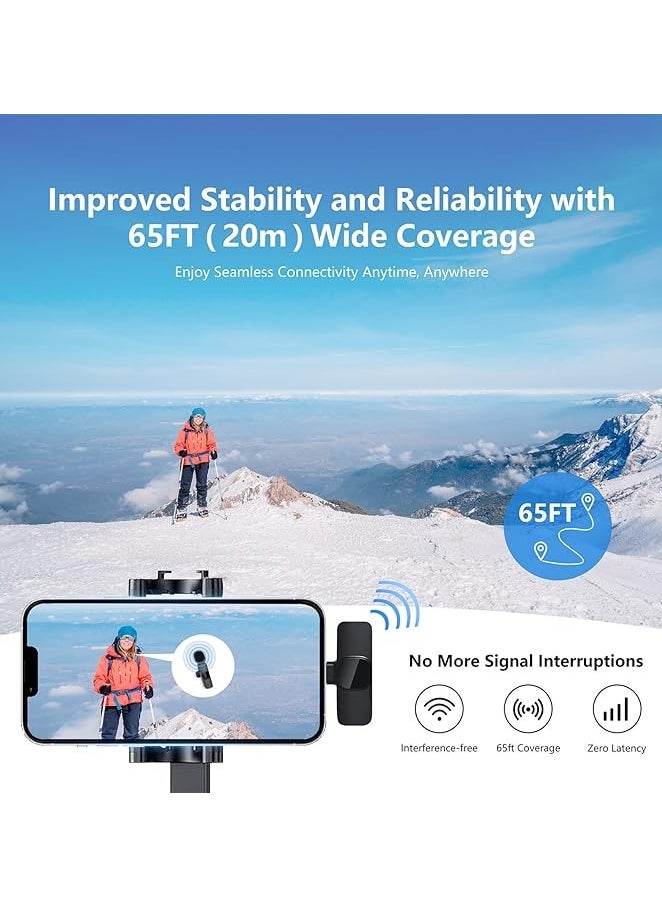 ABJ - Wireless Lavalier Microphone for Phone(USB-C) Dual Wireless Microphone for Video Recording, Live Stream, Vlog, YouTube, TikTok, Facebook, Zoom - Noise Reduction & Plug-Play(No Need App/Bluetooth) - Image 1