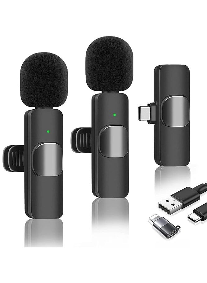 ABJ - Wireless Lavalier Microphone for Phone(USB-C) Dual Wireless Microphone for Video Recording, Live Stream, Vlog, YouTube, TikTok, Facebook, Zoom - Noise Reduction & Plug-Play(No Need App/Bluetooth) - Image 1