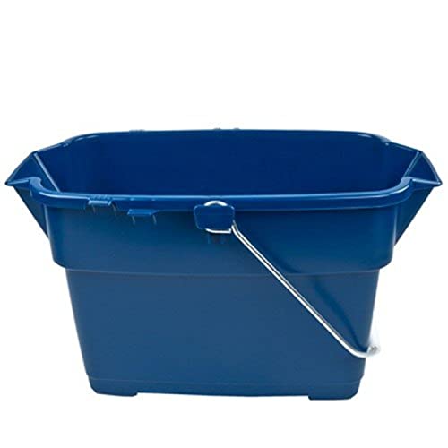 Rubbermaid Roughneck Square Bucket 14-Quart Blue Comfortable/Durable Pour Handle Sturdy Pail Bucket for Household Cleaning/Mopping - Image 2
