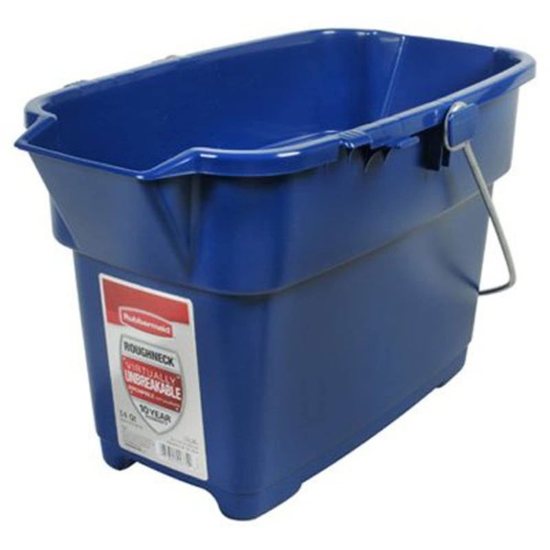 Rubbermaid Roughneck Square Bucket 14-Quart Blue Comfortable/Durable Pour Handle Sturdy Pail Bucket for Household Cleaning/Mopping - Image 3