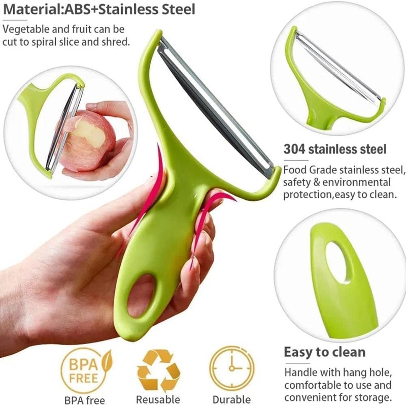 GANPUB Green Cabbage Shredder, Stainless Steel Fruit Vegetable Potato Peeler Cabbage Graters Kitchen Must Have for Home Restaurants, Graters, Peelers and Slicers(18 * 12cm) - Image 5