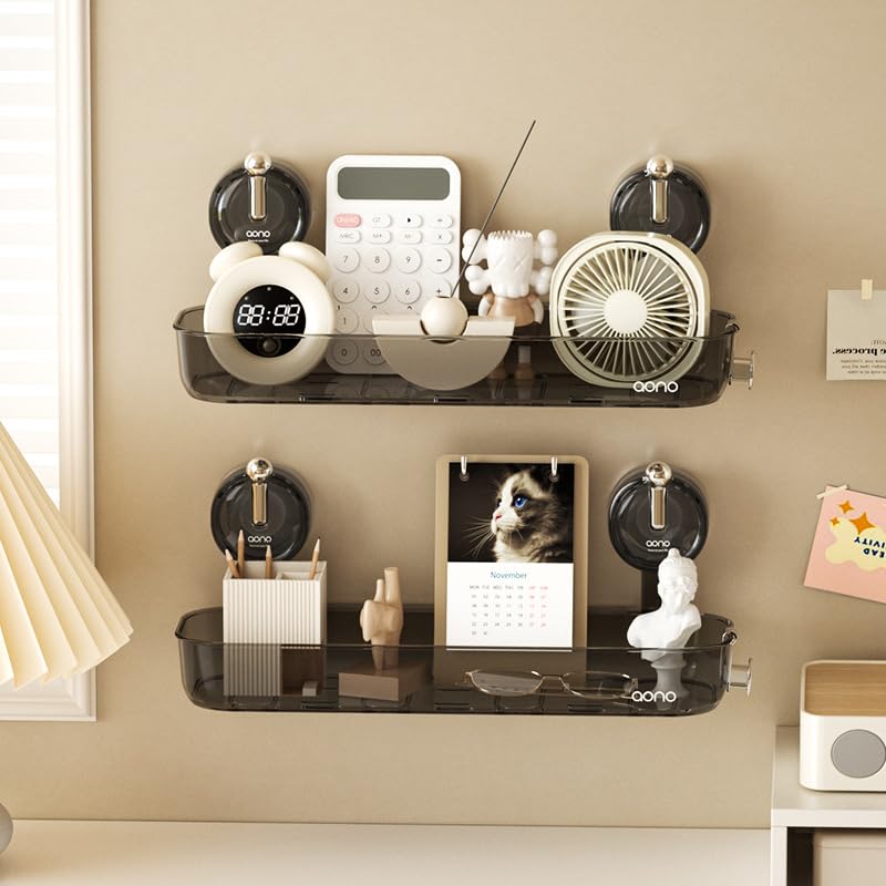 Furret Wall-Mounted Toilet Storage Rack Multifunctional Suction Cup Storage for Living Room Bathroom Hole-Free Solution Luxurious Look And Modern Look - Image 3