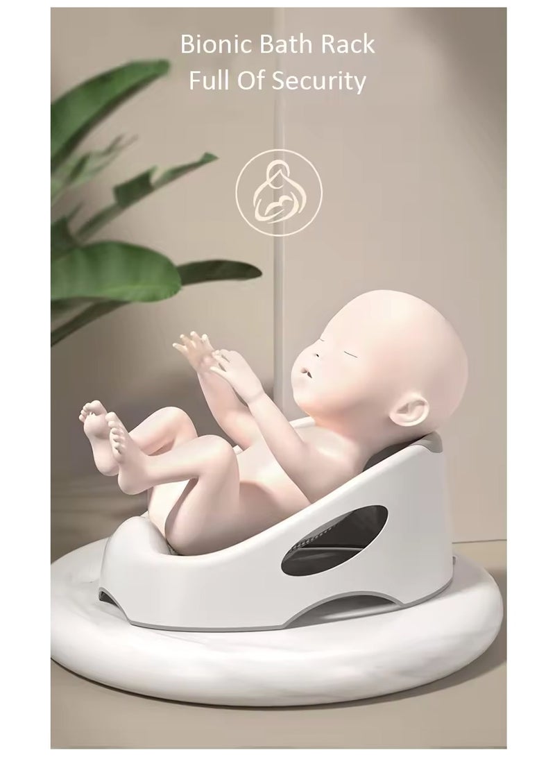 dreamons link حوض استحمام آمن للأطفال الرضع غير قابل للانزلاق مع مسند رأس مائل - Image 1