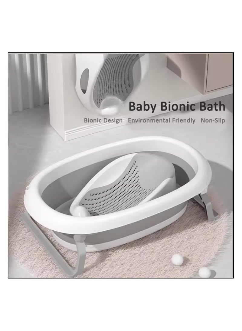 dreamons link حوض استحمام آمن للأطفال الرضع غير قابل للانزلاق مع مسند رأس مائل - Image 3