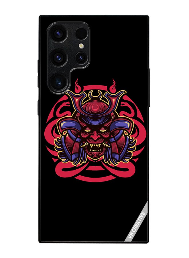 VR CREATIVE Protective Case Cover For Samsung Galaxy S25 Ultra Japanese Samurai Mask Design Multicolour