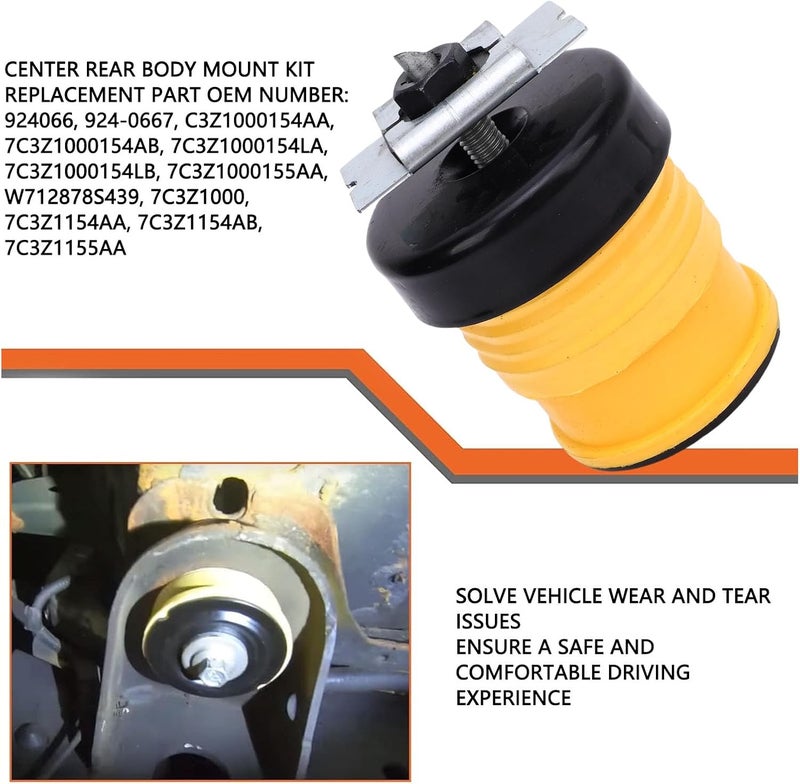 JTLB 924066 استبدال، مجموعة تركيب هيكل السيارة بمطاط صلب عالي الجودة لشاحنة F-450 و F-550، مضاد للصدمات لشاحنة Super Duty 2008-2016 Crew Cab، Cab Chassis. - Image 2