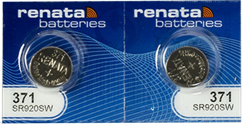 Renata 371 SR920SW Silver Oxide Watch Battery - 1.55V (2 Count) - Image 1