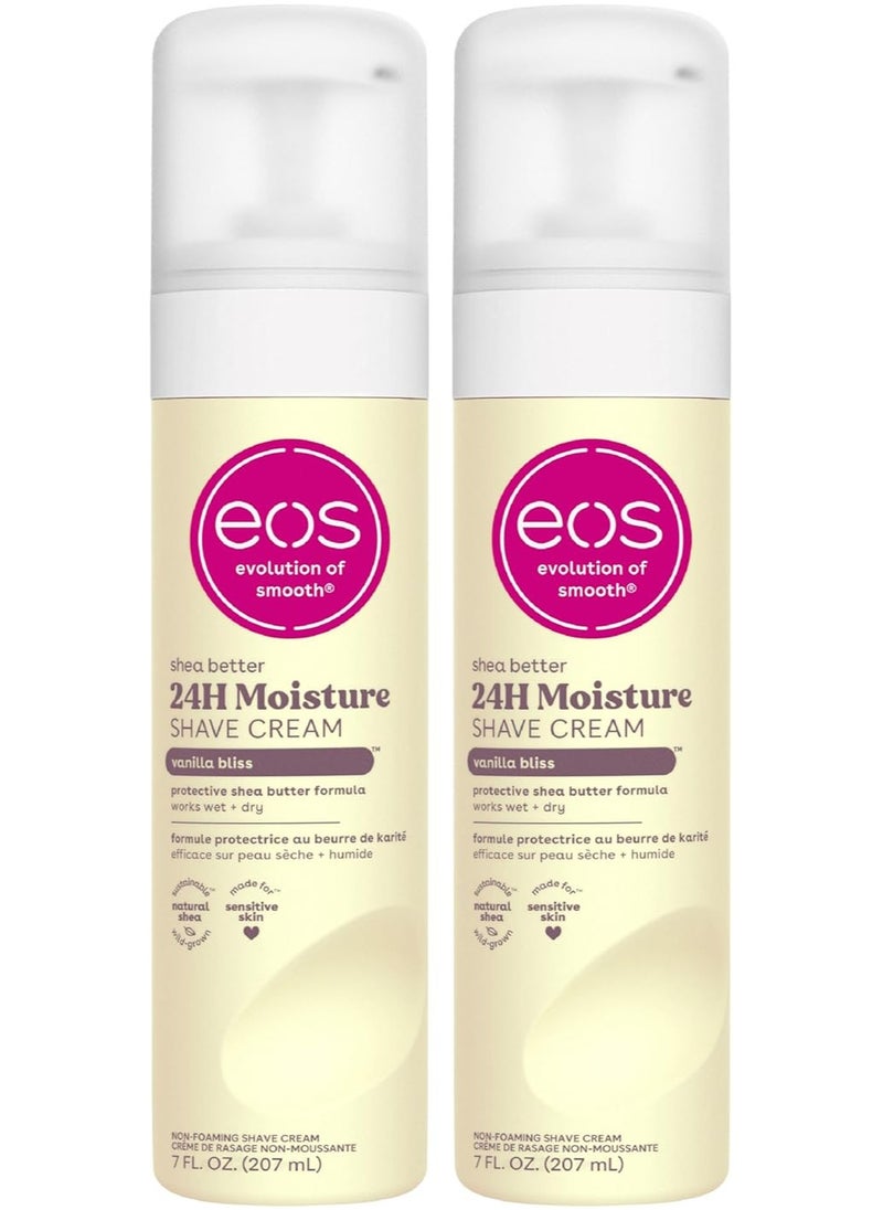 EOS eos Shea Better Women's Shave Cream- Vanilla Bliss, Shea Butter Skin Care, 14 fl oz, 2-Pack  - Image 1