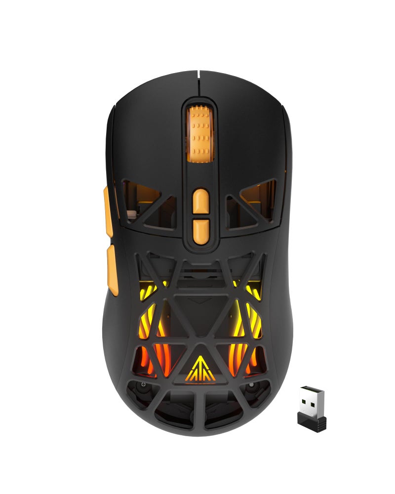 SOLAKAKA SM802 Wireless Gaming Mouse,10000 DPI,Tri-Mode Wired/BT 5.0/2.4GHz Wireless Mouse with Side Button, RGB Programmable Macro Mouse for Laptop (Black) - Image 1