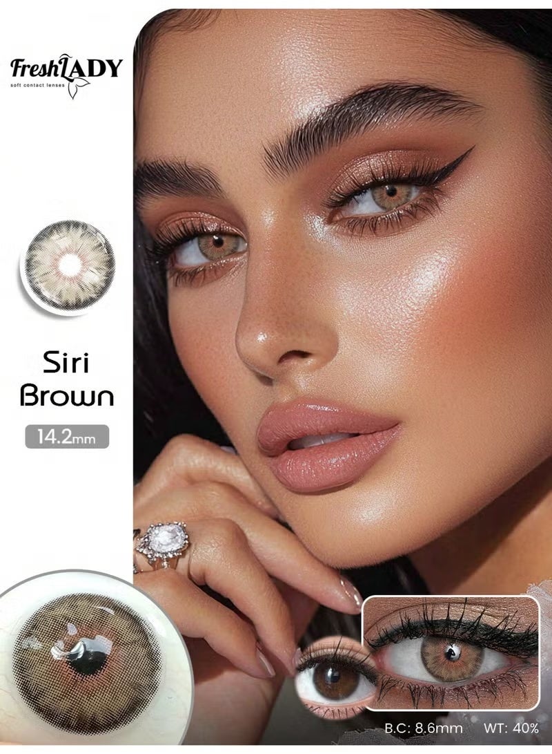 Soft contact lenses for the eye -Siri Brown