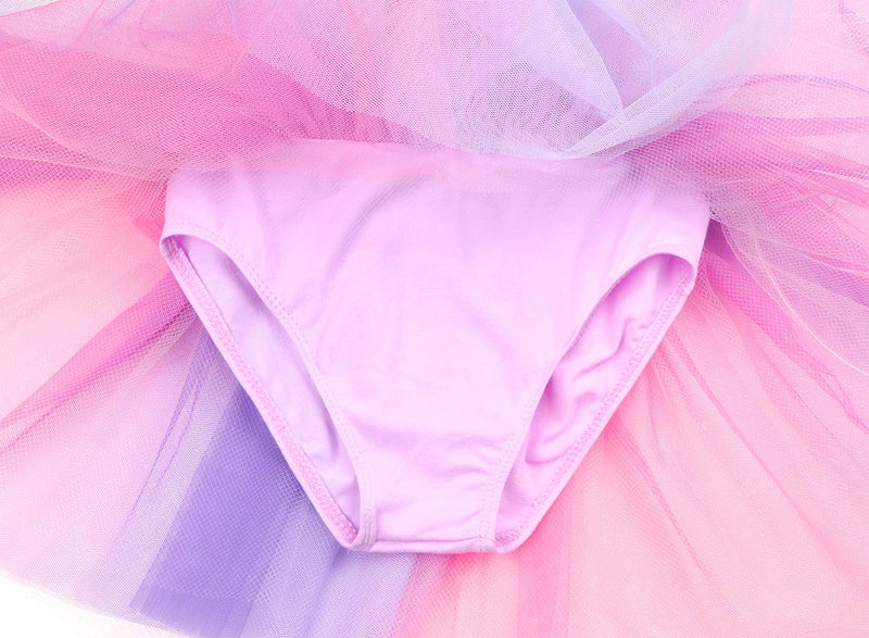 EQSJIU Ballet Leotards For Toddler Girls 3t 4t With Tutu Pinkish Purple Unicorn Tulle Skirts Dance Dresses 3-4t Cute Princess Dress - Image 4
