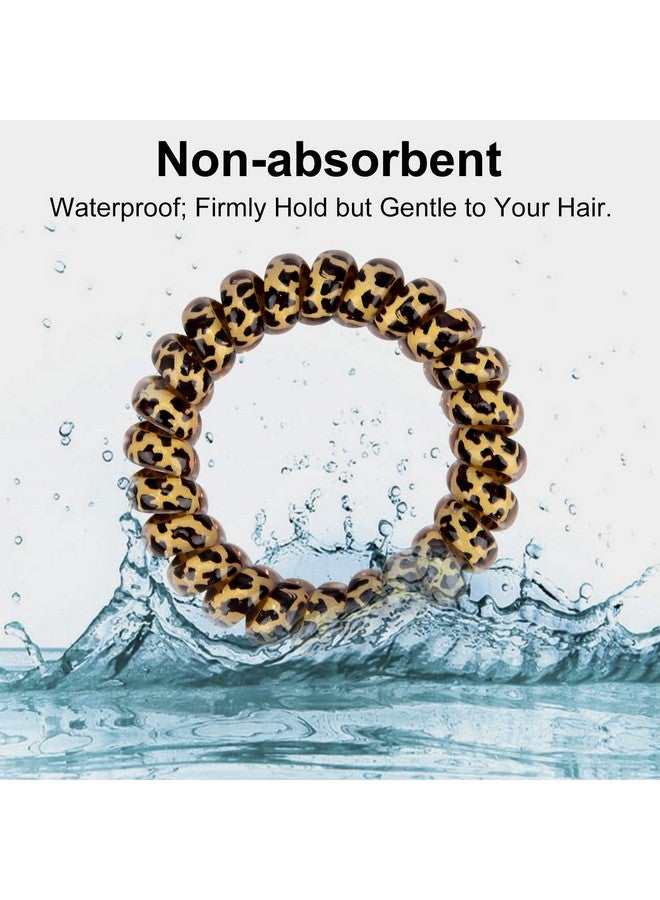 JessLab Spiral Hair Ties, 10 Pcs Traceless Phone Cord Hair Ties Plastic Coil Hair Ties Ponytail Holders No-Damage Hair Accessory For Girls Women Ladies, Color Assorted, Set 16  - Image 2