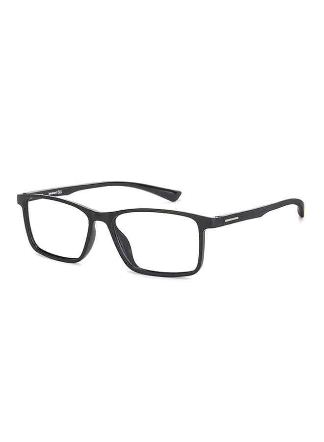 لينسكارت بلو نظارة طبية زيرو باور للكمبيوتر بإطار مستطيل كامل الحواف وعدسات بلو كت مضادة للوهج - عدسات مقاس 52 مم - بلون أسود طراز LB E13738 للجنسين - Image 2