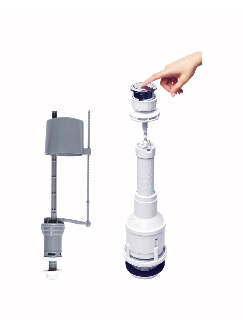 ميجا آلية تشغيل سيفون خزان المرحاض ميغا تاتش تركي (سفلي) – قطعة متينة لتصريف المياه، موديل 3004 - Image 2