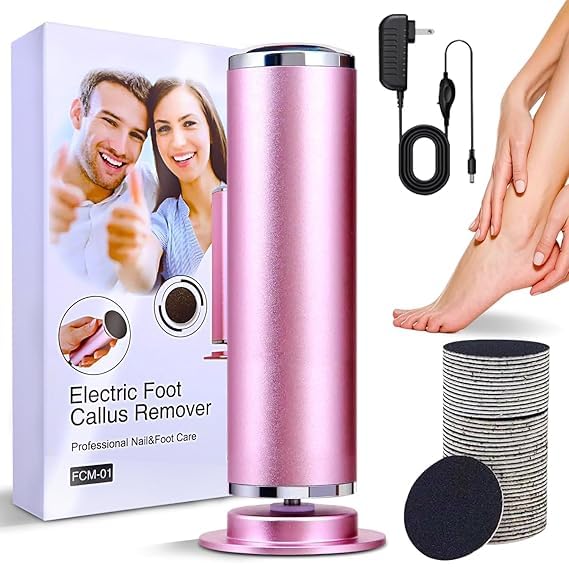 Roxbury Electric Callus Remover for Feet Powerful Electric Foot File for Painless Professional Foot Callus Remover with 60 Sanding Discs File Speed to - Image 1
