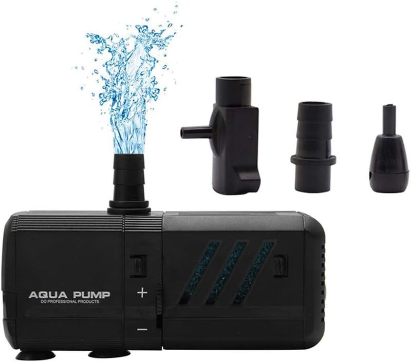 MQ 130GPH Submersible Water Pump (500L/H, 6W) with Filters and Water Nozzles, Ultra Quiet for Aquarium, Fish Tank, Pond, Fountain, Hydroponics - Image 1
