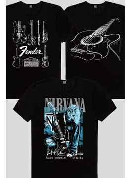 Fender Guitar, My Guitar Strings, Teen Wolf Men's T-Shirt 3-Pack Eco Pack
