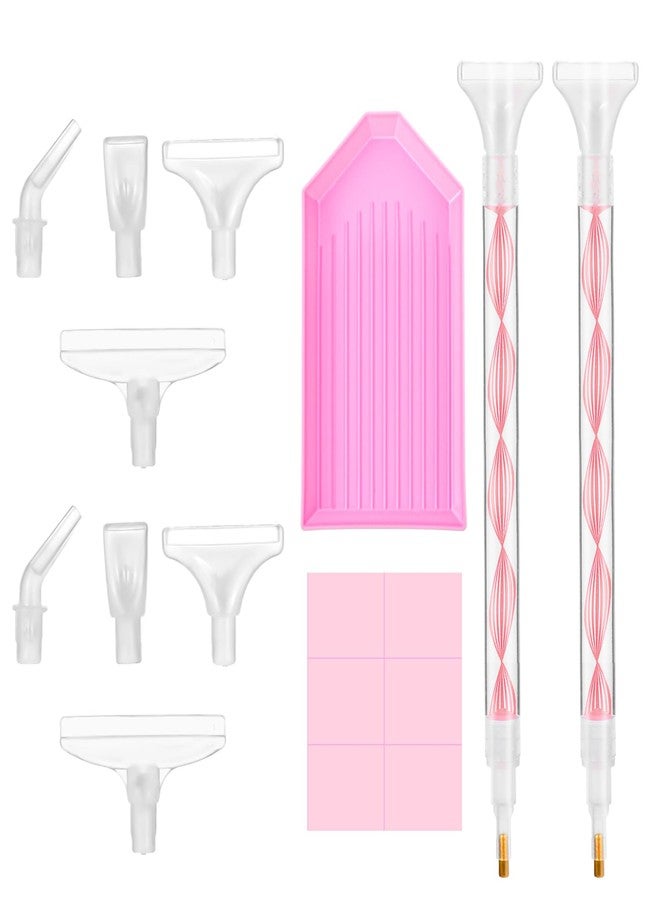 KFHENSOMR Rhinestone Pickup Tool Set: 2 Pcs Rhinestone Picker Handles Dual-Ended Rhinestones Applicator Dotting Tool Pen Shiny Diamond Dot Drill Pen for DIY Home Nail Salon - Image 1