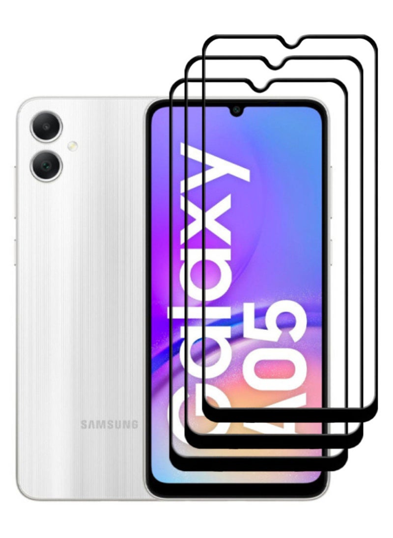 ACLIX 3 Pieces Antistatic ESD Dustproof Premium Quality High Definition Tempered Glass Screen Protector Designed For Samsung Galaxy A05 - Image 1