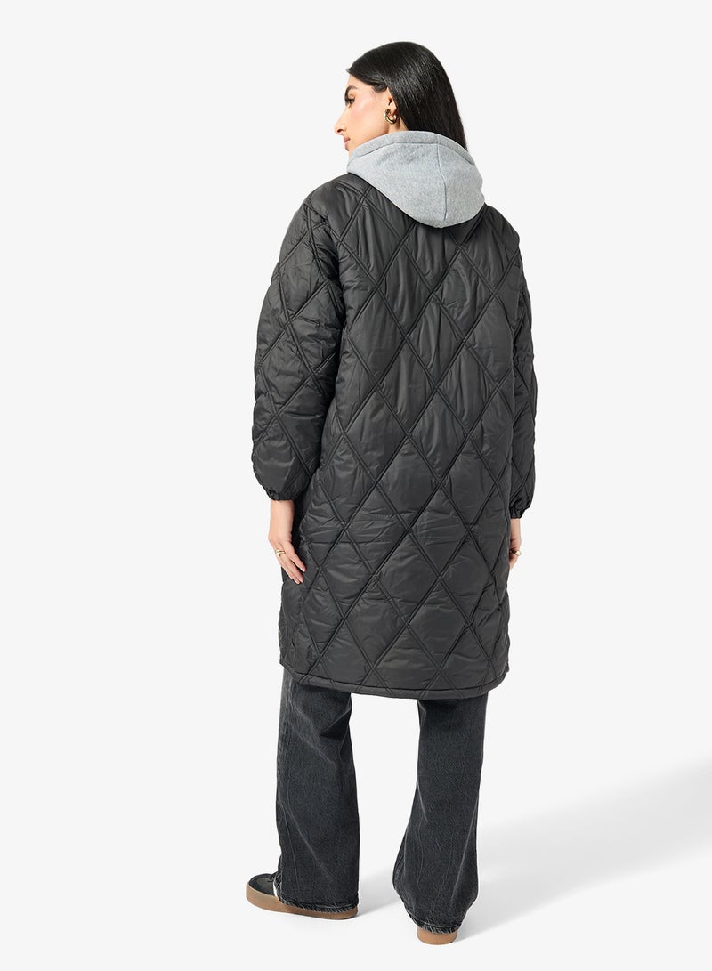 ELLA Longline Padded Jacket - Image 2